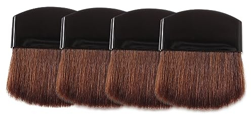 Mikinona 4 Pièces Petit Pinceau De Maquillage Manche Court Blush Pinceau x Aquarelle Surligneur Maquillage Nettoyant Crème Solaire Petit À Poudre Blush