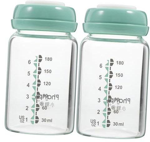 TOYANDONA 2st Flasche Zur Aufbewahrung Von Muttermilch Nuckelflasche Behälter Mit Deckel Vorratsflaschen Säuglingsflaschen Brustflasche Babyflasche Behälter Für Muttermilch Transparent Glas