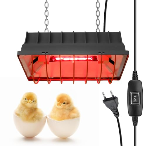 Lampe Chauffante À Lumière Rouge,Lampe Chauffante Pour Volaille, 175 W Lampe Chauffante Pour Poulailler, Lampe Chauffante Poussin, Plaque Chauffante Pour Poulets, Pour Poulets Canards Volailles