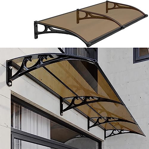 Moderne, klare, wasserdichte, gebogene Fenstertür, Vordach, Markise, Allwetterschutz für Außenbereich, Terrasse, Garten, Balkon, transparenter Regenschutz, Grillpavillon, 120 x 500 cm