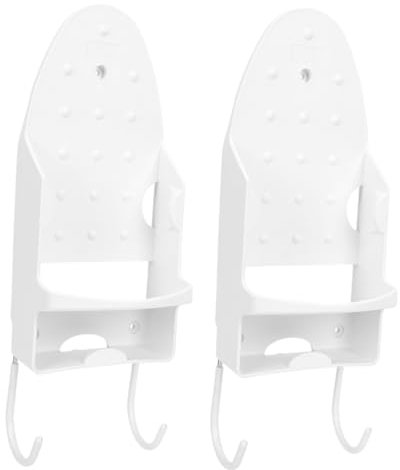 Genérico 2 Piezas Tabla De Planchar Soporte De Hierro Eléctrico Colgador Gancho Acolchado Tabla De Planchar Tabla De Planchar Plegable Tablas De Planchar Despensa Puerta Gancho De Pared
