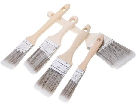 Gadpiparty 5-teiliges Detail-Pinsel-Set Nylonborsten Pinsel Mit Holzgriff Für Wandmalerei Und Grillen