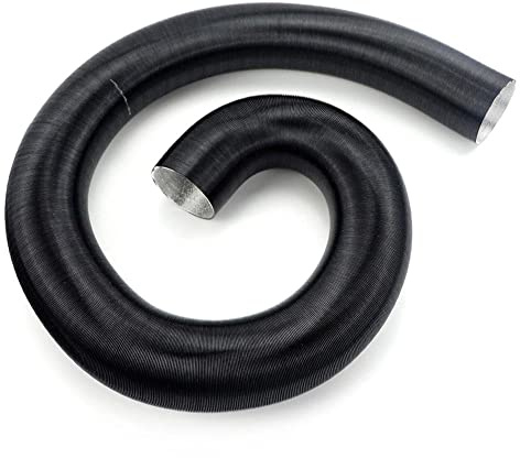 60mm Heater Ducting 2m Aluminium Flexible Ducting Hose Black Warm Heater Duct Pipe Ducting Ventilation Hose For Car Diesel Heater