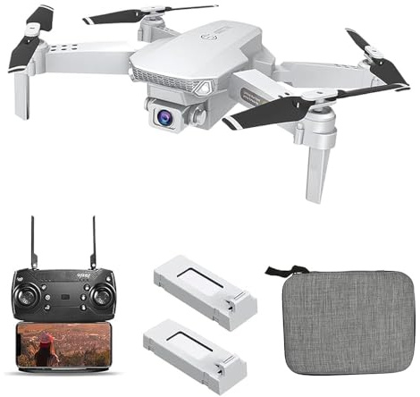 OBEST Drohne mit Kamera 4K, Faltbare RC Drone Erwachsene | Optical Flow, 2 Akkus, One Key Start/Landen, 3D Flips, Headless Modus, Mini FPV Quadcopter für Kinder und Anfänger