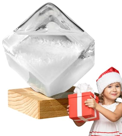 Météo Baromètre Storm Glass - Cube de bouteille moniteur pour les rapports météorologiques | Ornement domestique décoratif de bureau, décor pour prédire les changements météorologiques, décorations