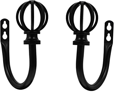 ERINGOGO 2stücke Metall Vorhanghalterungen Dekorative Vorhanghaken Für Wohnzimmer Schlafzimmer Badezimmer Einfache Wandmontage Vielseitig Einsetzbar Als Gardinen Coat Hooks