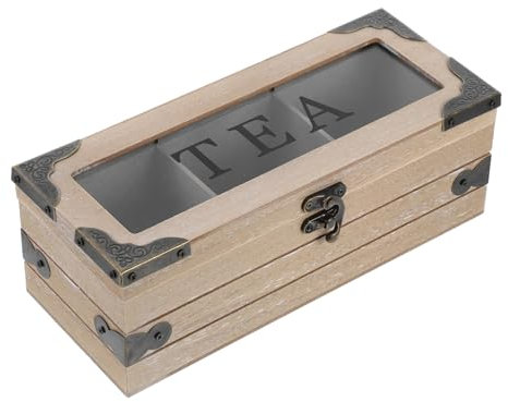 Zerodeko Scatola Bustine Di Tè in Con Scomparti Contenitore Da Cucina Per Bustine Di Spezie e Cialde Di Caffè