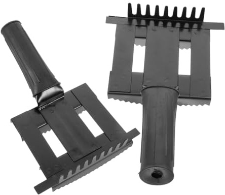 Yardwe 2stücke Pferdehaarkamm Aus Gummi Und Metall Mit Ergonomischem Griff Zum Entfernen Von Schlamm Und Losem Pferdehaar Geeignet Für Große Nutztiere Wie Pferde