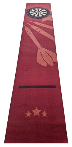 MERTEX Dartteppich Darts Spielteppich Dartmatte mit Aufdruck (Motiv 2, ca. 60 x 300 cm)