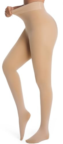 HOWIN Collant Polaire Femme Collant Thermique Effet Transparent Hiver | Chaud, Fourré, Legging, Doublé Polaire, Effet Peau Nue, épais, Doux, Confortable, Haute élasticité, Fleece Lined Tights
