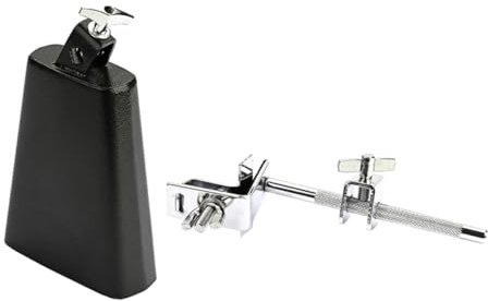 Robustes Schlagzeugset mit Kuhglocke Wc51b, 1 Satz aus Metall | Schwarz, für Drumset Zubehör, Reich Klingender Ton, Geeignet für Schüler und Profis
