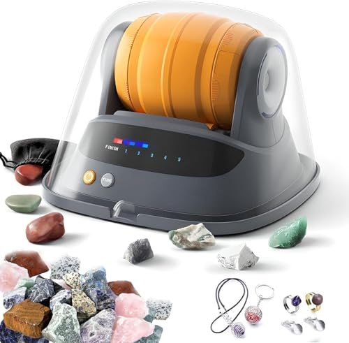 Machine de Tumbler de Roche électrique, kit de Polissage en Pierre, kit de Roche, avec Gruau de Polissage, polisseuse de Roche, kit de Polissage en Pierre, Couverture de réduction du Bruit, Pierre