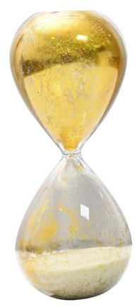 Clessidra da 30 minuti, decorazione per la casa, con sabbia, per scrivania, caminetto, regalo di compleanno, colore: oro