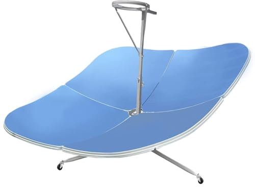 Kit di fornello solare, fornello solare parabolico portatile, fornello solare concentrato con 1500 W di temperatura del punto focale: 800-1000 °C per barbecue e picnic
