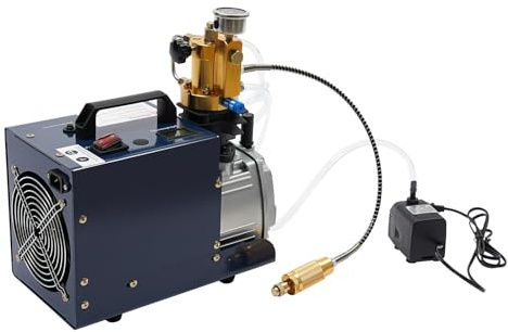1 800 W elektrisk kompressorpump Pcp kompressor, högtryck, luftkompressor för Pcp luftgevär, 30 Mpa, 80 l/min, oljefri, vattenkyld inkl. tillbehör för tryckluftspistol