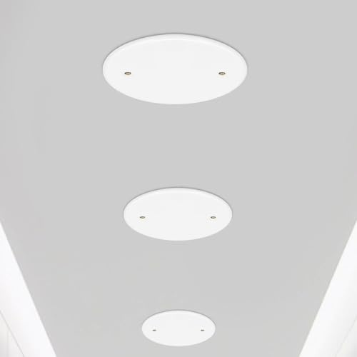 Sosoport Tapa Ciega Redonda para Orificio Eléctrico de Pared y Techo Plástico Blanco Paquete de 4 Piezas Cubierta Plana para Tomacorriente Accesorio Eléctrico para Instalación