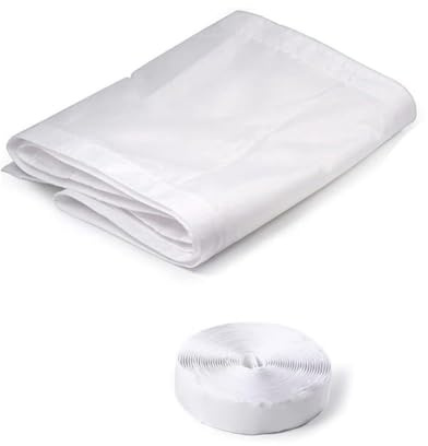 Kit de sellado de ventana para aire acondicionado portátil y secadora con 3 opciones de tamaño, tela de poliéster, diseño de cordón para mar completo