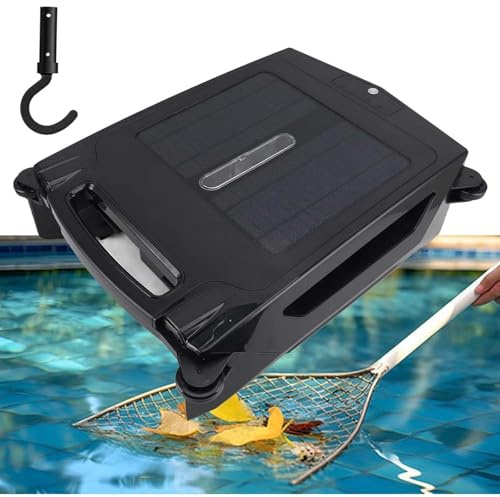 CUTANGELAR Skimmer Robot Inteligente para Piscina con App Bluetooth, Energía Dual Solar Y Recargable. Aspiradora Piscina Inalámbrica para Piscinas Enterradas Y Elevadas hasta 100㎡, Cesta 3,4L.
