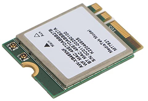 SPYMINNPOO Tarjeta WiFi MT7921 NGFF M.2, Material PCB, Velocidad de 1800Mbps, Tarjeta de Red Inalámbrica de Doble Banda 2,4Ghz 5Ghz para PC con 10 11