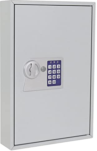 Profirst Armoire à clés S 64 Serrure électronique 64 Porte-clés gratuits Barre à Crochets réglable y Compris matériel de Fixation