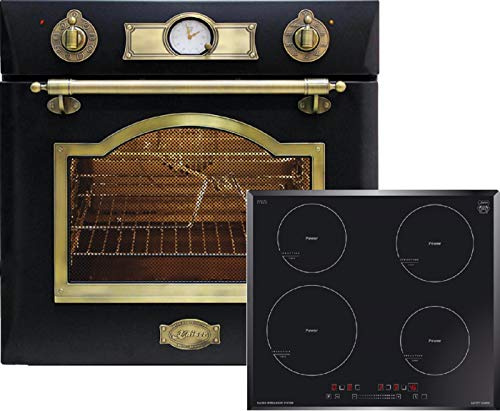 Kaiser Autarkes Induktion Herdset Empire Eh 6355 Em Retro Einbau Backofen Mit Selbstreinigung/Drehspieß/KCT 6705 Induktionskochfeld 60 cm/Facetten/Booster/67L