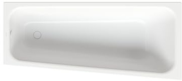 Bañera de esquina BetteSpace S, 170x75cm, 1130, 1 respaldo inclinado, blanco, montaje a la izquierda, 1130-000, Color: blanco brillante
