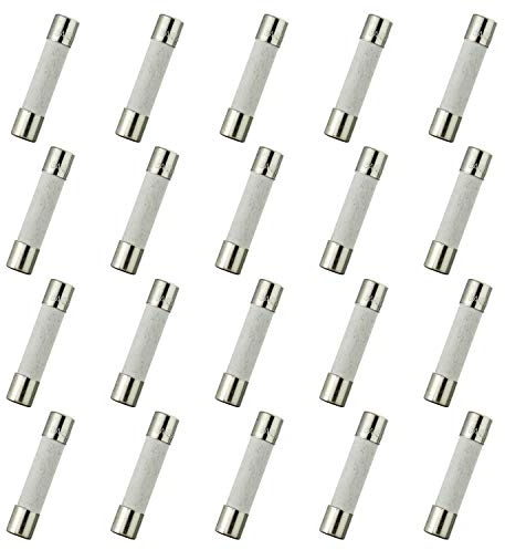 HUAREW T8AL250V 20 Stück 6x30 mm 0,24 x 1,18 Zoll keramik langsam schmelzen sicherungen 8A 250V