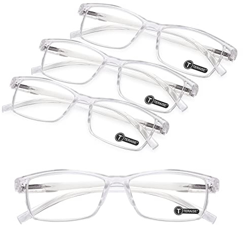 TERAISE Lesebrille für Herren und Damen - Anti-Blaulicht, Leicht, Modisch und Komfortabel - Robuste Computer-Lesehilfe mit Blaulichtfilter und Federscharnier