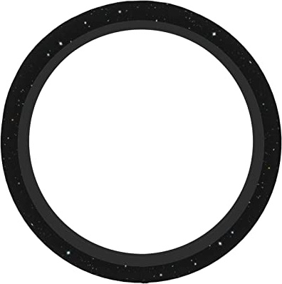Schwarz Glitzer bedruckte elastische Lenkradhülle Universal 15 Zoll Lenkrad Zubehör Auto Lenkrad Schutz