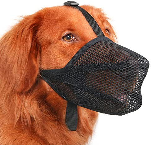 Mayerzon Hundemaulkorb, weicher Netzmaulkorb für die Aassuche| Schwarz, XS | Für kleine bis mittelgroße Hunde: Anti-Beiß-, Leck- und Kau-Funktion, verstellbar. Hecheln und Trinken möglich.