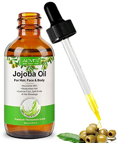 Jojobaöl Bio 60ml, 100% rein, natürlich und kaltgepresst - für Haare, Gesicht, Körper, Nägel, reich an Vitamin E für gesunde Haut, cruelty-free