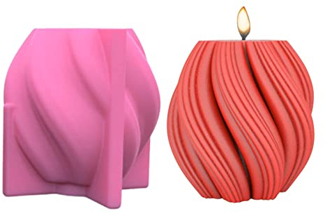 Kerzen Silikonform 3D Kerzenform, Spirale Geometrische Kerzen Form Seife Form Duftkerze Form, DIY Silikon Kerzenwachs Formen Zum Gießen, Handwerk Ornamente Duftkerze Handgemachte Seife Kerzen