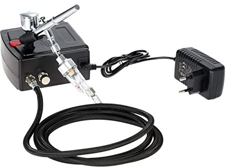 PAKLIF Aerografo a Doppia Azione con Pistola a spruzzo del compressore for la Pistola a spruzzo della Vernice for Unghie del Tatuaggio dell'aerografo della Pistola di sabbiatura di Tornado
