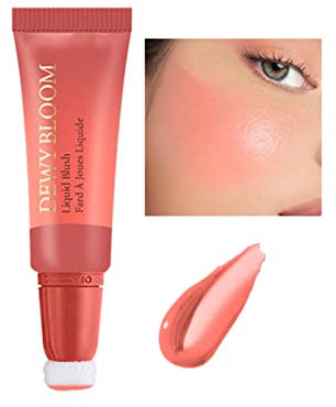 Ofanyia Blush Beauty Wand, Liquid Face Blusher Stick with Cushion Applicator, Silky Smooth Lightweight Blendable Blush Beauty Wand for Face Cheekbone Glow (102 Serenade)