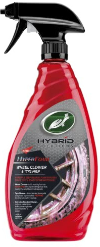 Turtle Wax Hybrid Solutions Hyper Foam Limpiador de Llantas y Neumáticos, fórmula de Alta Espuma, Elimina Suciedad, Polvo de Frenos, preparación para Brillo de neumáticos, Seguro para Todo Llantas