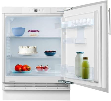 Cecotec Mini Frigorifero Integrabile di 138 L Bolero CoolMarket TT BI 138 White E. Altezza 81,8cm e 59,5 cm di Larghezza, Display Touch, Fast Cooling, Porta Reversibile, Temperatura Regolabile Bianco