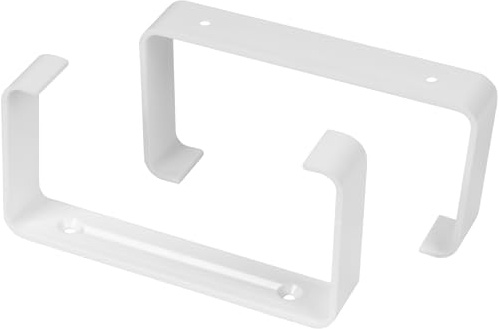 Vent Systems Lot de 2 supports muraux en plastique 110 x 55 mm pour conduits d'aération rectangulaires - Trous pré-percés - Support plat pour conduit d'aération - Chauffage, refroidissement,