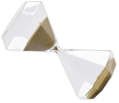 HEMOTON Sablier De Bureau Diamant 5 Sable Doré en Verre Minuteur Précis Décoration Intérieure Maison La Cuisine Présent Anniversaire