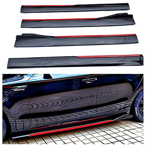 AMAIR Auto Trittbretter Seitenschweller für Mercedes-Benz GL GLA GLC GLK GLE GLS ML-Class,Auto Seitenschürze Seitenrock Flügel Diffusor Autoteile,A/BlackRed