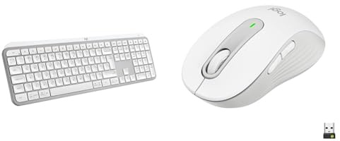 Logitech MX Keys S Wireless Keyboard, Low Profile, Fluid Quiet Typing, Programmable Keys & Signature M650 Wireless Mouse - For Small to Medium Sized Hands, 2-Year Battery