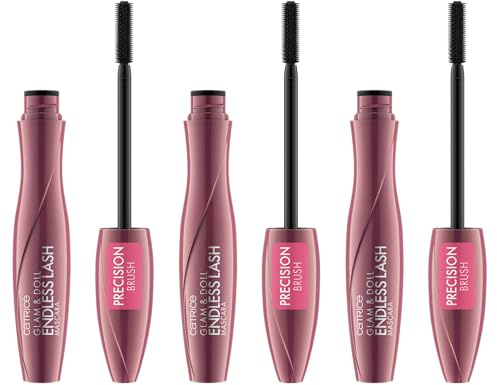 Catrice Glam & Doll Endless Lash Mascara, Schwarz, volumengebend, definierend, verlängernd, matt, vegan, ohne Mikroplastikpartikel, Nanopartikel frei, ohne Parfüm, 3er Pack (3x10ml)