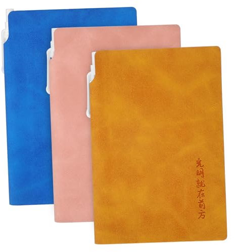 STOBOK 3stücke Mini Notizbuch Liniertes Taschenjournal Tragbarer Notizblock Weicher Einband Integrierter Stifthalter Für Ideen Und Listen