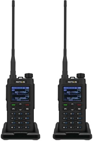 Retevis C62 Walkie Talkie, Ham 2-Wege-Funkgerät mit Großer Reichweite Mit Kopfhörern, 2000 mAh, Wiederaufladbare Walkie-Talkies für Erwachsene, Zum Restaurants, Hotels und Supermärkte (2 Packung)