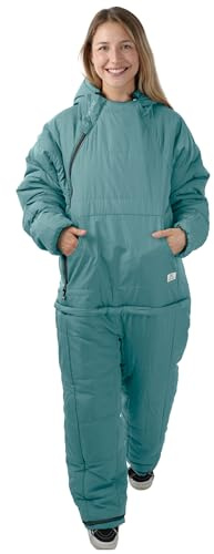Selk'bag SWYTCH Lite Wearable Sleeping Bag & Jacket | 2-in-1 Convertible, Lightweight, Eco-Friendly for Camping, Travel, Festivals & Everyday Use | Temp Rated 40°F (Damasco Teal, Large)