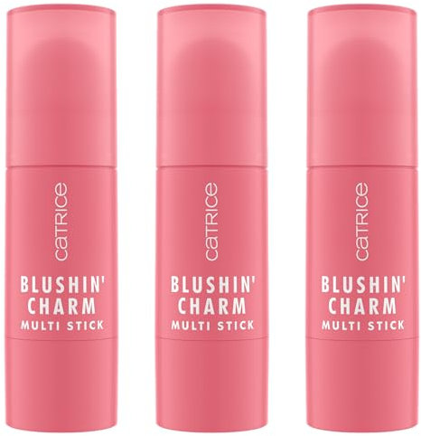 Catrice Blushin' Charm Multi Stick, Rouge, Nr. 010, Pink, sofortiges Ergebnis, natürlich, strahlend frisch, vegan, ohne Parabene, ohne Mikroplastikpartikel, Nanopartikel frei, 3er Pack (3x5.5g)