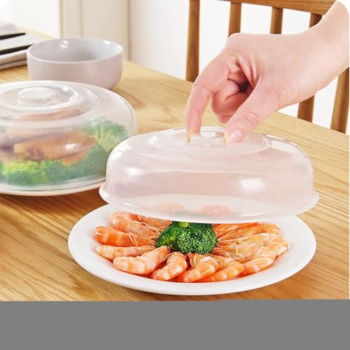 Mikrowellen-Lebensmittel-Abdeckung, PP Material mit Greifdesign, Mikrowellenabdeckung gegen Spritzer, für Mikrowellen Und Kühlschrank (extragroß 23cm)