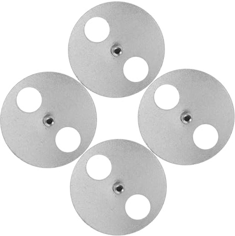 Ersatzteile für Spieluhren 4 Stück Metallplatten für Selbstgemacht Musikbox | Runde Silberne Teile für Bastelprojekte, Einfache Montage, Hohe Härte, Passend für Spieluhren
