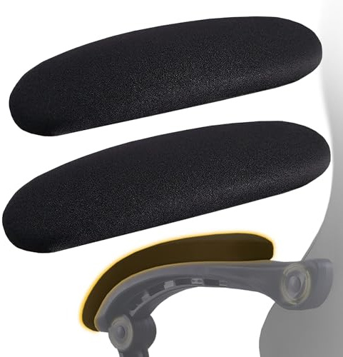 FYTXSZ Bürostuhl Armlehnenschoner Stretch Spandex Abnehmbare Waschbare Armlehne Abdeckungen Armlehnenbezüge Armlehnen Polster Bürostuhl Schutz Für Computerstuhl (Schwarz L-8x30cm)