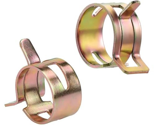 Lot de 10 colliers de serrage à ressort galvanisés, diamètre 4-22 mm, 4 mm