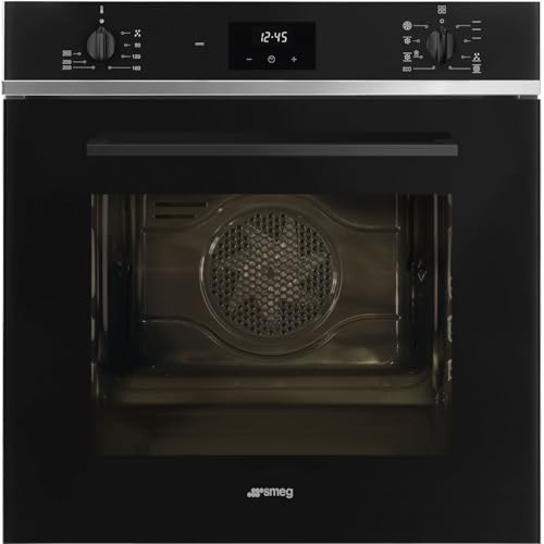 SF6400TB Cucina Built-In Electric Oven, 70L Capacity, Multifunction Cooking, Digital LED Display, 9 Cooking Functions, Black Glass & Stainless Steel, Easy Clean Enamel Interior